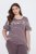 Ulla Popken 850403 Blomstret pyjamas Brun - Pyjama/Loungewear - 