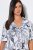 Ulla Popken 850441 Mønstret pyjamas Benhvid - Pyjama/Loungewear - 