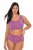 Ulla Popken 850538 Blomstrede trusser i økologisk bomuld 2-pak Violet - Trusser - 