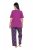 Ulla Popken 850864 Ternet 3-delt pyjamassæt Violet - Pyjama/Loungewear - 