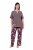 Ulla Popken 850903 Blomstret pyjamas 2-pak Brun - Pyjama/Loungewear - 