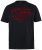 JP1880 851002 T-shirt med brystprint Sort TALL - TALL T-shirts - Lange T-shirts Mænd