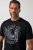 JP1880 851008 T-shirt med brystprint Sort TALL - TALL T-shirts - Lange T-shirts Mænd