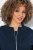 Ulla Popken 851040 Sweatjakke med lynlås Mørkeblå - Collegetrøjer - Sweatshirts til kvinder i plus size