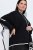 Ulla Popken 851127 Åben strikponcho med similikant Sort - Ponchoer og capes - 