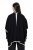 Ulla Popken 851127 Åben strikponcho med similikant Sort - Ponchoer og capes - 