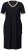 Ulla Popken 851237 Stribet natkjole Sort - Natkjoler - 