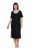 Ulla Popken 851237 Stribet natkjole Sort - Natkjoler - 