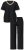 Ulla Popken 851245 Stribet pyjamas Sort - Pyjama/Loungewear - 