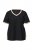Ulla Popken 851245 Stribet pyjamas Sort - Pyjama/Loungewear - 