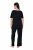 Ulla Popken 851245 Stribet pyjamas Sort - Pyjama/Loungewear - 