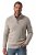 JP1880 851436 Striktrøje med knapkrave Nøddebrun TALL - TALL trøjer - TALL sweatshirts til høje mænd