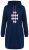 Ulla Popken 851749 Ternet hjemmekjole med hætte Mørkeblå - Pyjama/Loungewear - 