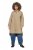 Ulla Popken 851764 Oversize frakke med aftagelig hætte Sand - Frakker - Frakker i store størrelser
