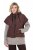 Ulla Popken 851785 Oversize quiltet vest med hætte Brun - Veste - 