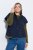 Ulla Popken 851785 Oversize quiltet vest med hætte Mørkeblå - Veste - 