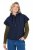 Ulla Popken 851785 Oversize quiltet vest med hætte Mørkeblå - Veste - 