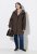 Ulla Popken 851803 Duffelcoat Mørkebrun - Frakker - Frakker i store størrelser