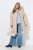 Ulla Popken 851811 Vatteret frakke Beige - Frakker - Frakker i store størrelser