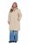 Ulla Popken 851811 Vatteret frakke Beige - Frakker - Frakker i store størrelser