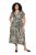 Ulla Popken 852257 Mønstret maxikjole Taupe - Maxikjoler - Maxikjoler i plus size