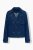 Ulla Popken 852266 Dobbeltradet denimjakke i trenchstil Denimblå - Jakker - Dame jakker i store størrelser