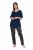 Ulla Popken 852577 Mønstret pyjamas Mørkeblå - Pyjama/Loungewear - 