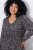Ulla Popken 852606 Mønstret maxikjole Sort - Maxikjoler - Maxikjoler i plus size