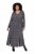Ulla Popken 852606 Mønstret maxikjole Sort - Maxikjoler - Maxikjoler i plus size