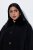 Ulla Popken 852644 Capejakke med kant i kunstpels Sort - Ponchoer og capes - 