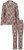 Ulla Popken 852649 Mønstret pyjamas med skjortekrave Brun - Pyjama/Loungewear - 