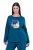 Ulla Popken 852710 Langærmet hjemmesweater Petrol - Pyjama/Loungewear - 