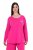 Ulla Popken 852747 Langærmet pyjamasoverdel Rosa - Pyjama/Loungewear - 