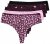 Ulla Popken 852758 Mønstrede stringtrusser 5-pak Blomme - Trusser - 