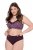 Ulla Popken 852758 Mønstrede stringtrusser 5-pak Blomme - Trusser - 