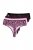 Ulla Popken 852758 Mønstrede stringtrusser 5-pak Blomme - Trusser - 