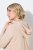 Ulla Popken 853669 Langærmet strikket kjole med hætte Beige - Midikjoler - Midikjoler i store størrelser