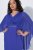 Ulla Popken 853675 Chiffonkjole med 3/4-ærmer Blå - Aftenkjoler - Festkjoler i plus size