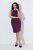 Ulla Popken 853766 Bodycon-kjole med similisten Blomme - Aftenkjoler - Festkjoler i plus size