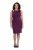 Ulla Popken 853766 Bodycon-kjole med similisten Blomme - Aftenkjoler - Festkjoler i plus size
