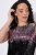 Ulla Popken 853768 Stribet pailletkjole Sort - Aftenkjoler - Festkjoler i plus size