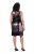Ulla Popken 853768 Stribet pailletkjole Sort - Aftenkjoler - Festkjoler i plus size