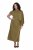 Ulla Popken 854048 Langærmet maxikjole Olivengrøn - Maxikjoler - Maxikjoler i plus size