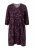 Ulla Popken 855270 Mønstret jerseykjole med V-hals Sort - Jerseykjoler - 
