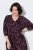 Ulla Popken 855270 Mønstret jerseykjole med V-hals Sort - Jerseykjoler - 