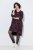 Ulla Popken 855270 Mønstret jerseykjole med V-hals Sort - Jerseykjoler - 