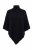 Ulla Popken 855277 Strikponcho med spids kant og bådudskæring Sort - Ponchoer og capes - 