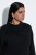 Ulla Popken 855373 Mønstret jerseykjole Sort - Jerseykjoler - 