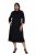 Ulla Popken 855373 Mønstret jerseykjole Sort - Jerseykjoler - 