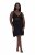 Ulla Popken 855428 Negligé med blonde Sort - Natkjoler - 